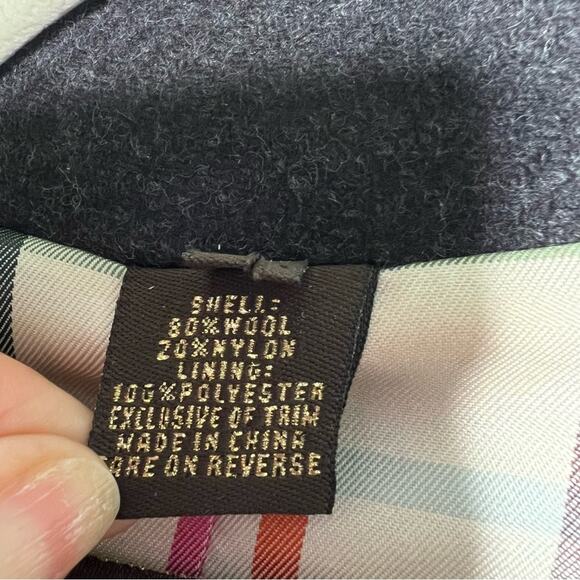 COACH 1941 Grey PeaCoat Wool Blend Size Medium - Picture 13 of 14